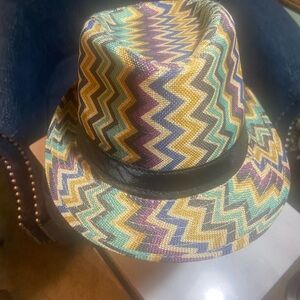 Colorful Zigzag Pattern Fedora Hat